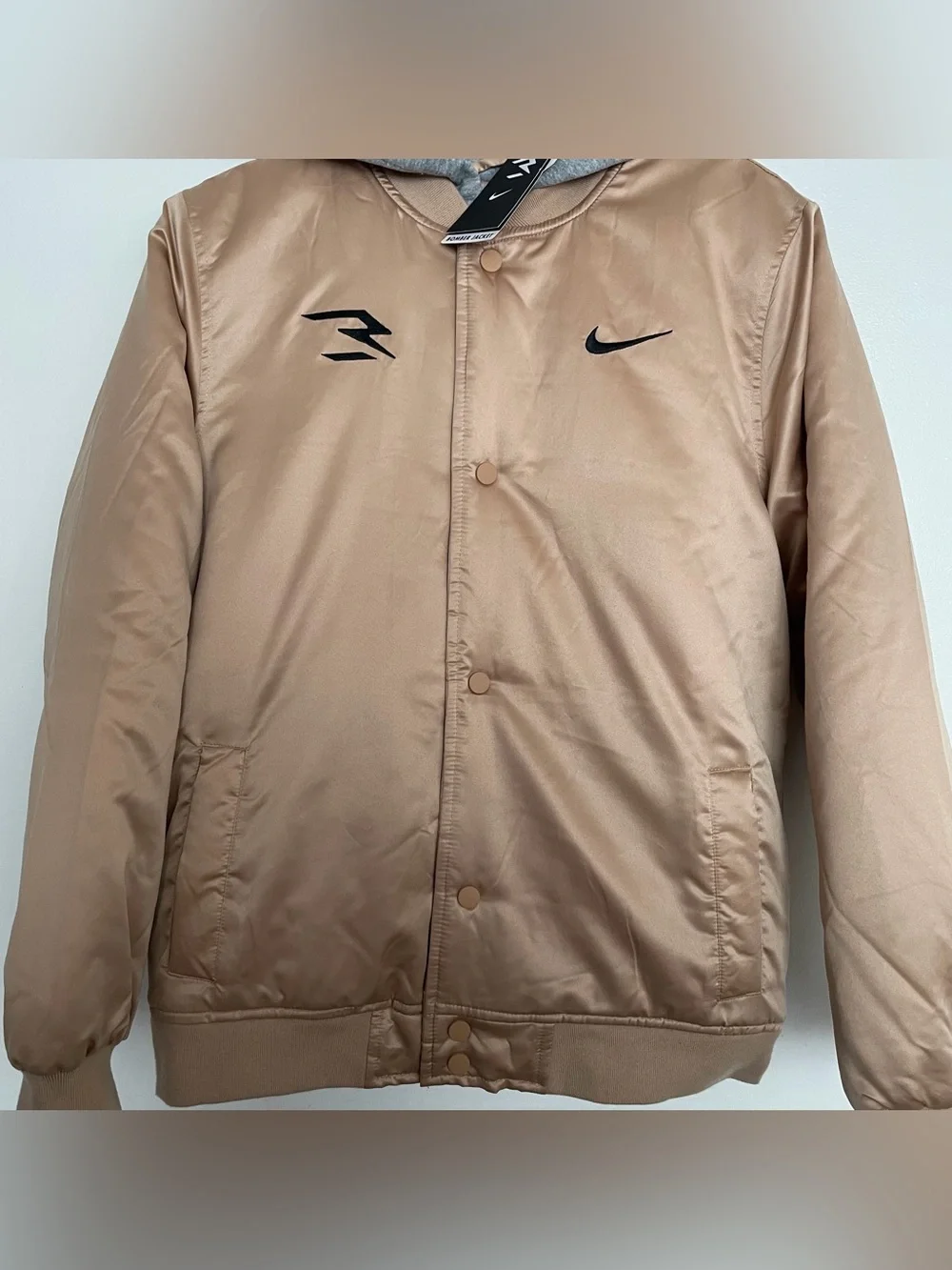 Boys’ Nike 3BRAND by Russell Wilson Bomber Jacket Hemp Size XL
